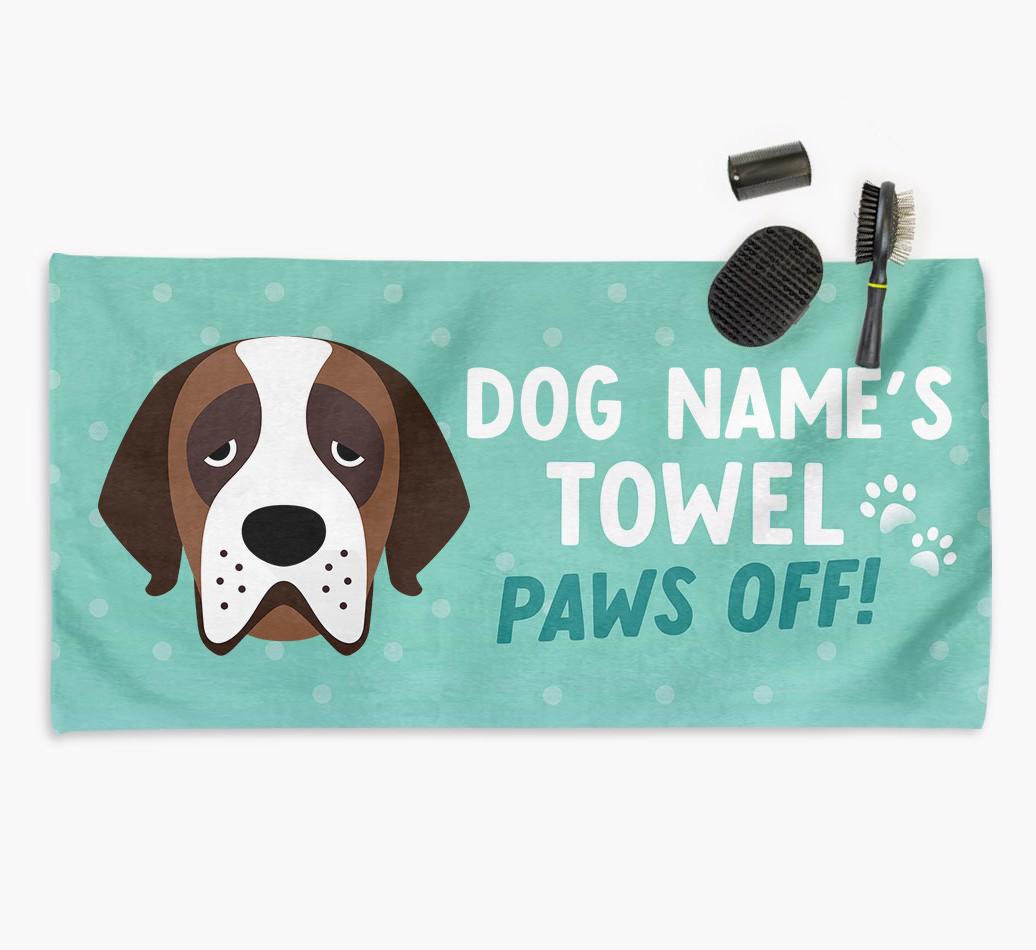 Paws Off Personalized Towel for your {breedFullName}