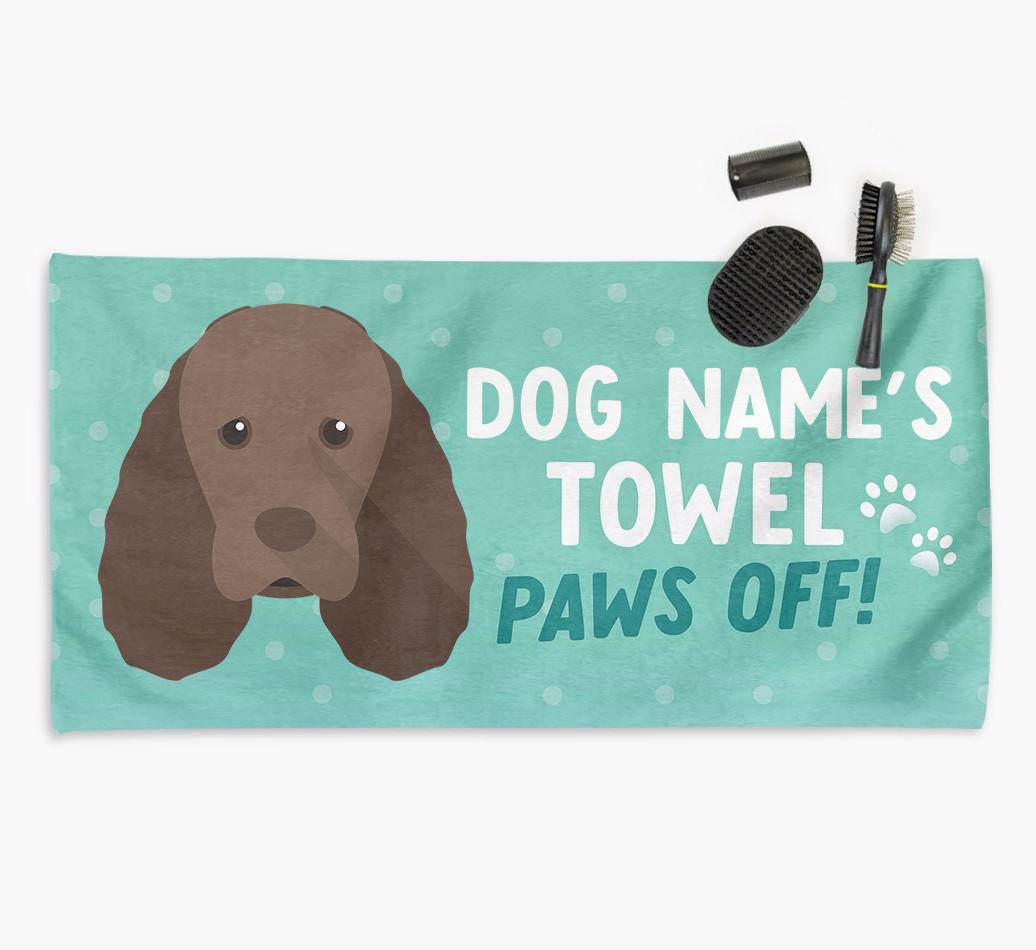 Paws Off Personalized Towel for your {breedFullName}