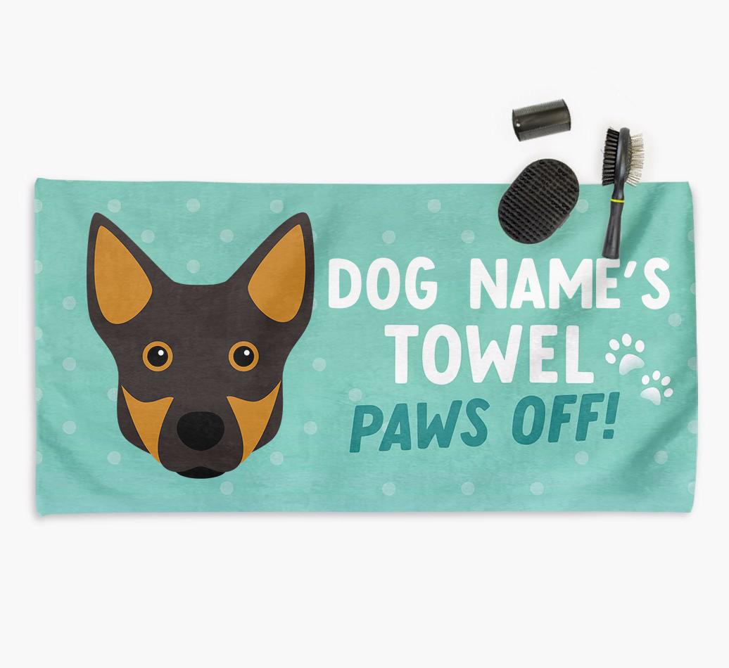Paws Off Personalized Towel for your {breedFullName}