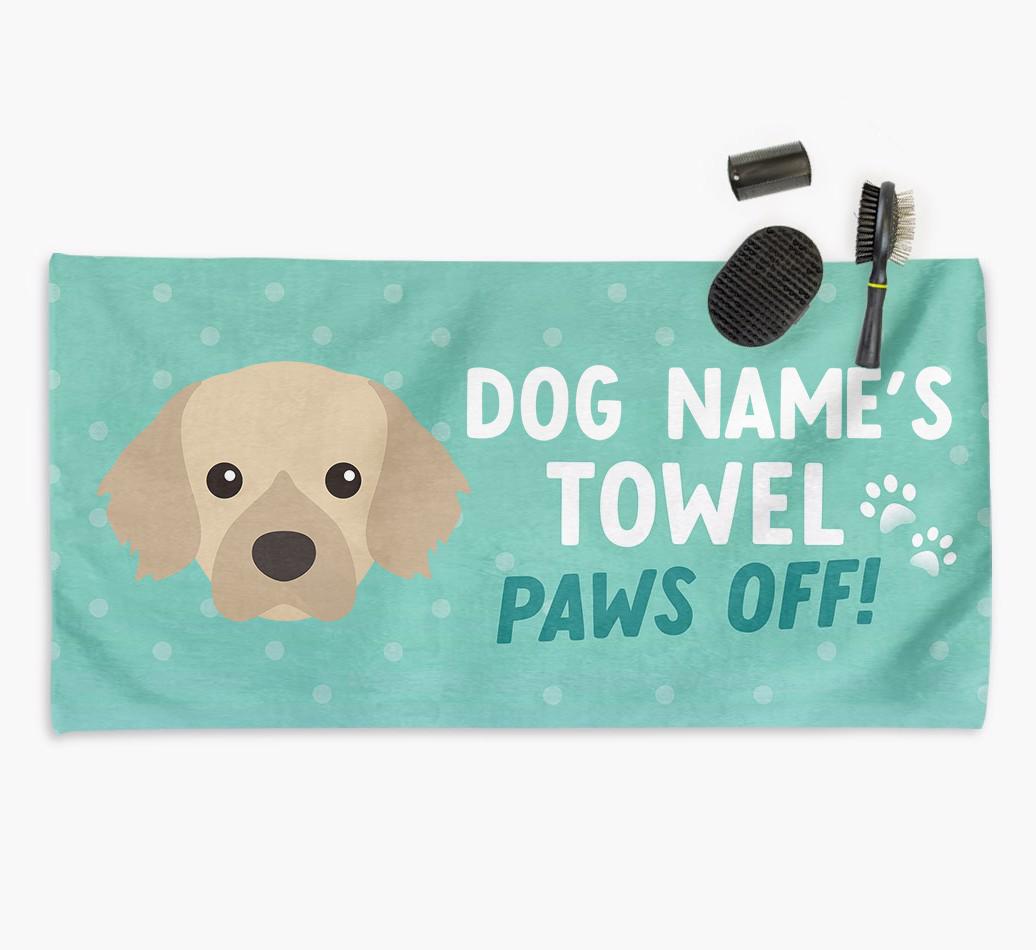 Paws Off Personalized Towel for your {breedFullName}