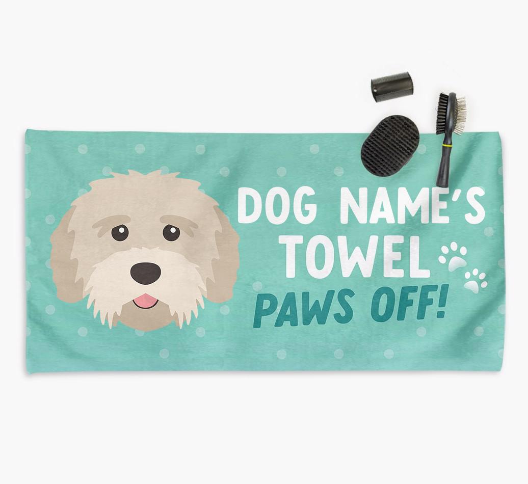 Paws Off Personalized Towel for your {breedFullName}