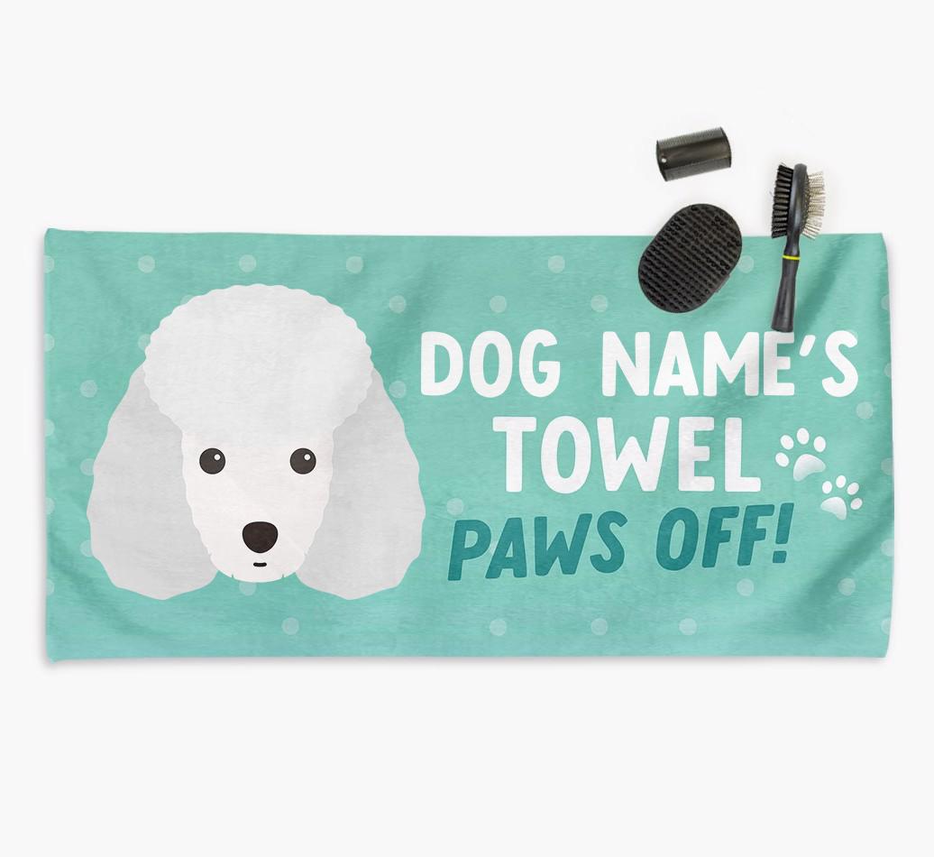 Paws Off Personalized Towel for your {breedFullName}