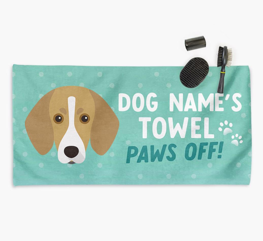 Paws Off Personalized Towel for your {breedFullName}