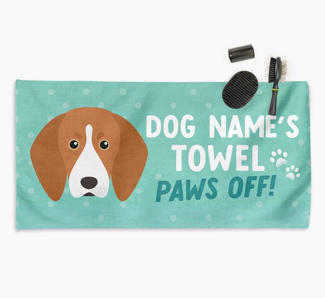 Paws Off Personalized Towel for your {breedFullName}