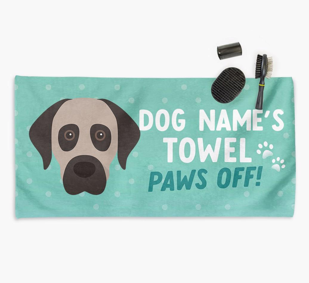 Paws Off Personalized Towel for your {breedFullName}