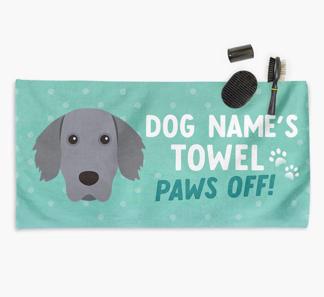 Paws Off Personalized Towel for your {breedFullName}