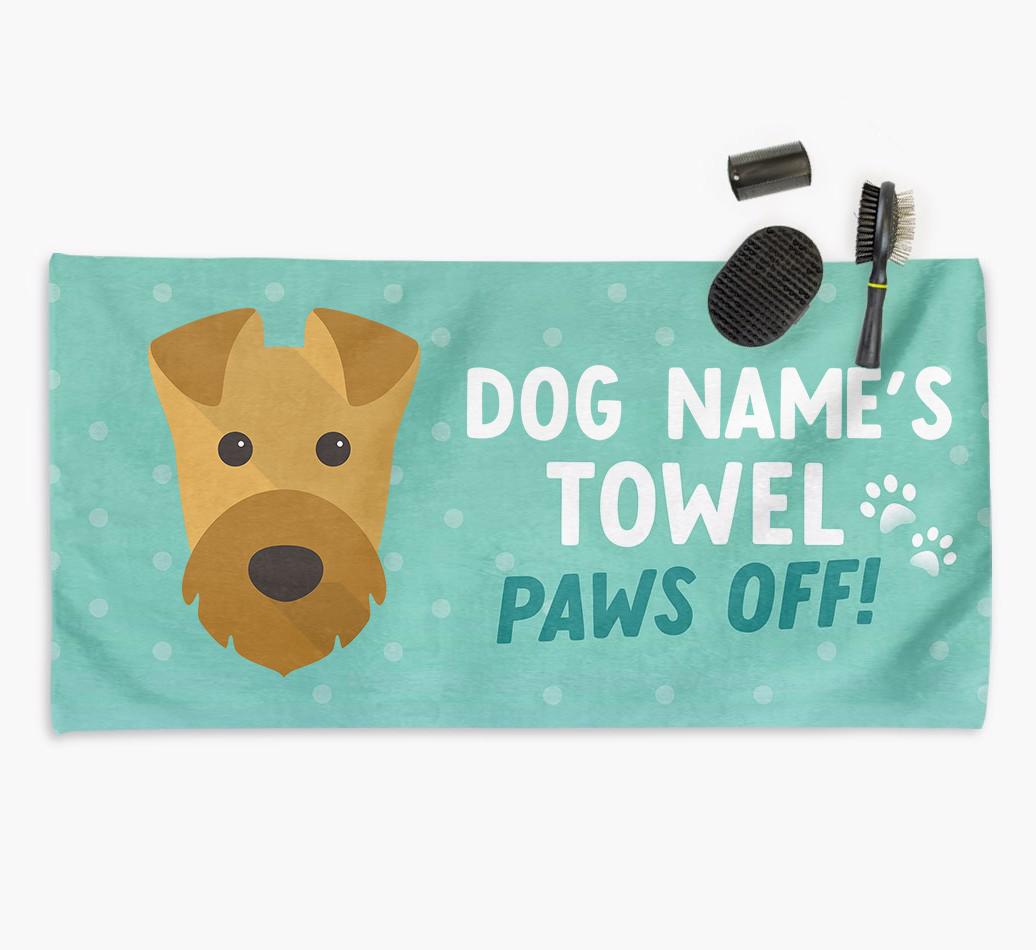 Paws Off Personalized Towel for your {breedFullName}