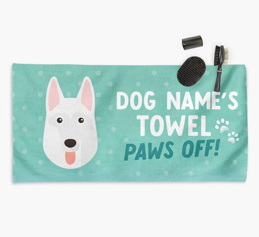 Paws Off Personalized Towel for your {breedFullName}
