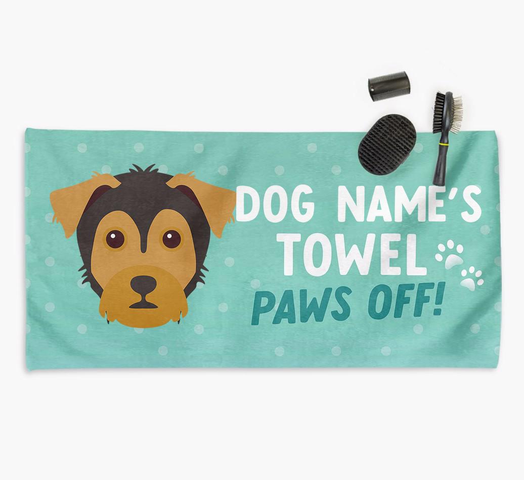 Paws Off Personalized Towel for your {breedFullName}