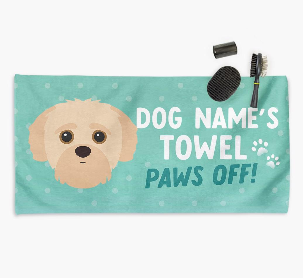 Paws Off Personalized Towel for your {breedFullName}