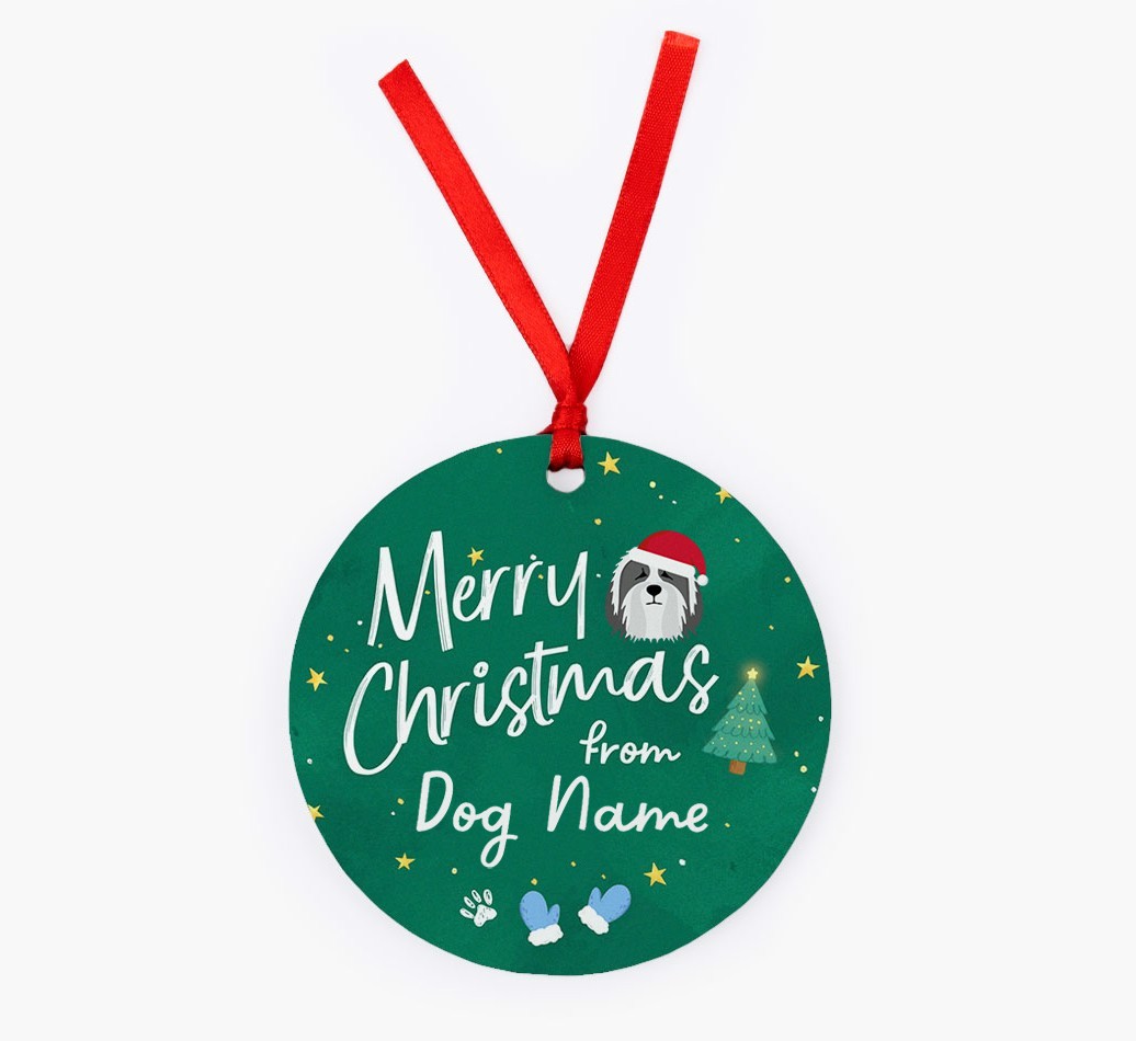 Merry Christmas: Personalized {breedFullName} Christmas Decoration