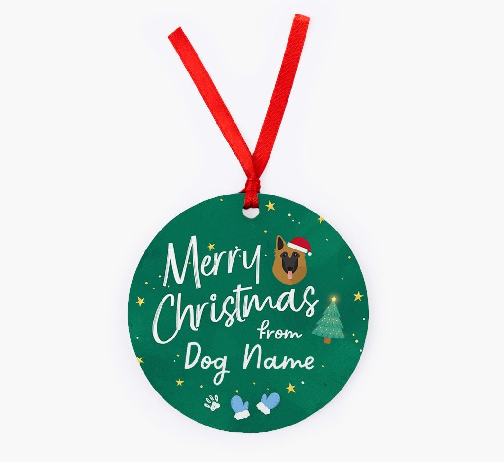 Merry Christmas: Personalised {breedFullName} Christmas Decoration