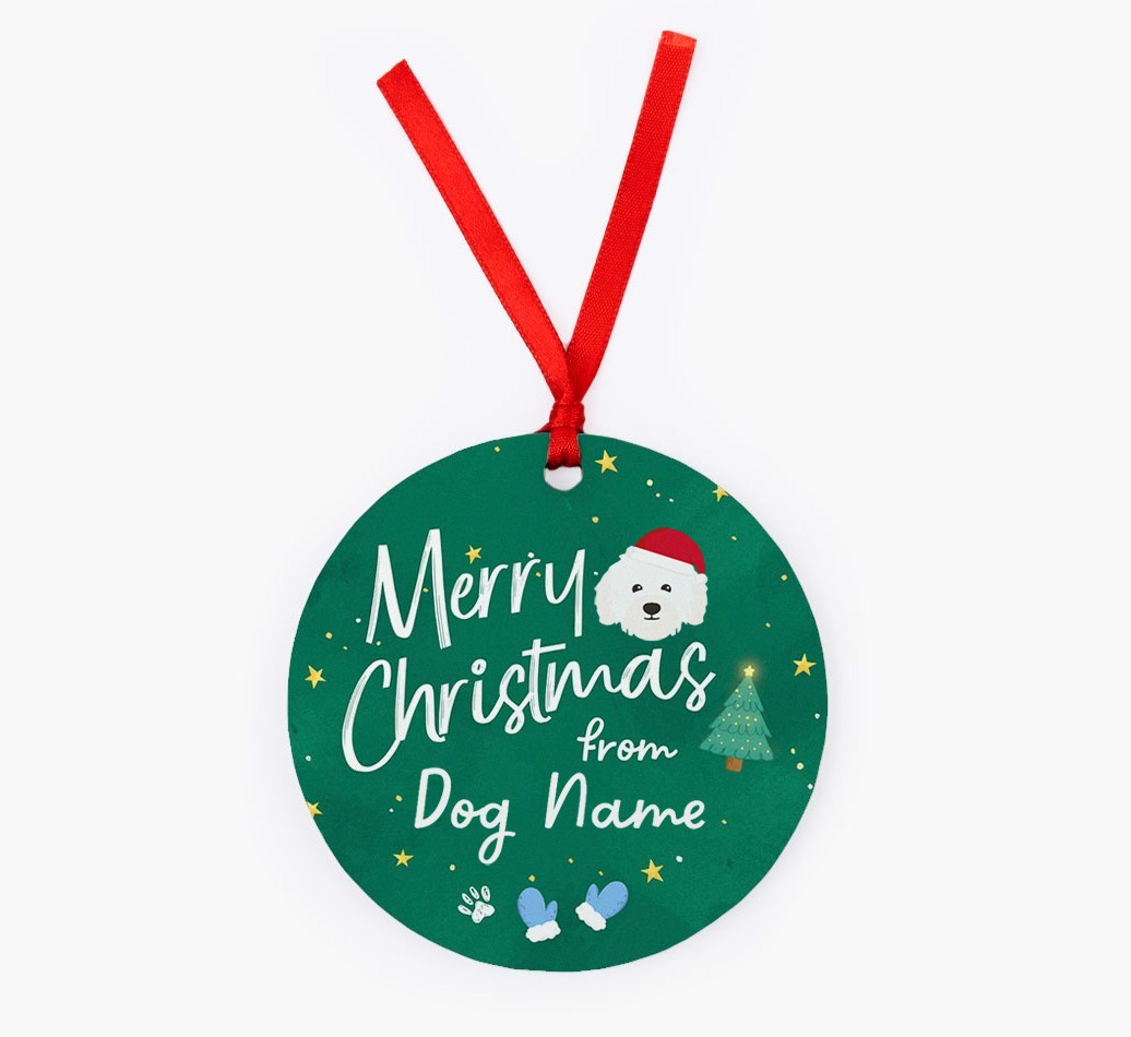 Merry Christmas: Personalised {breedFullName} Christmas Decoration