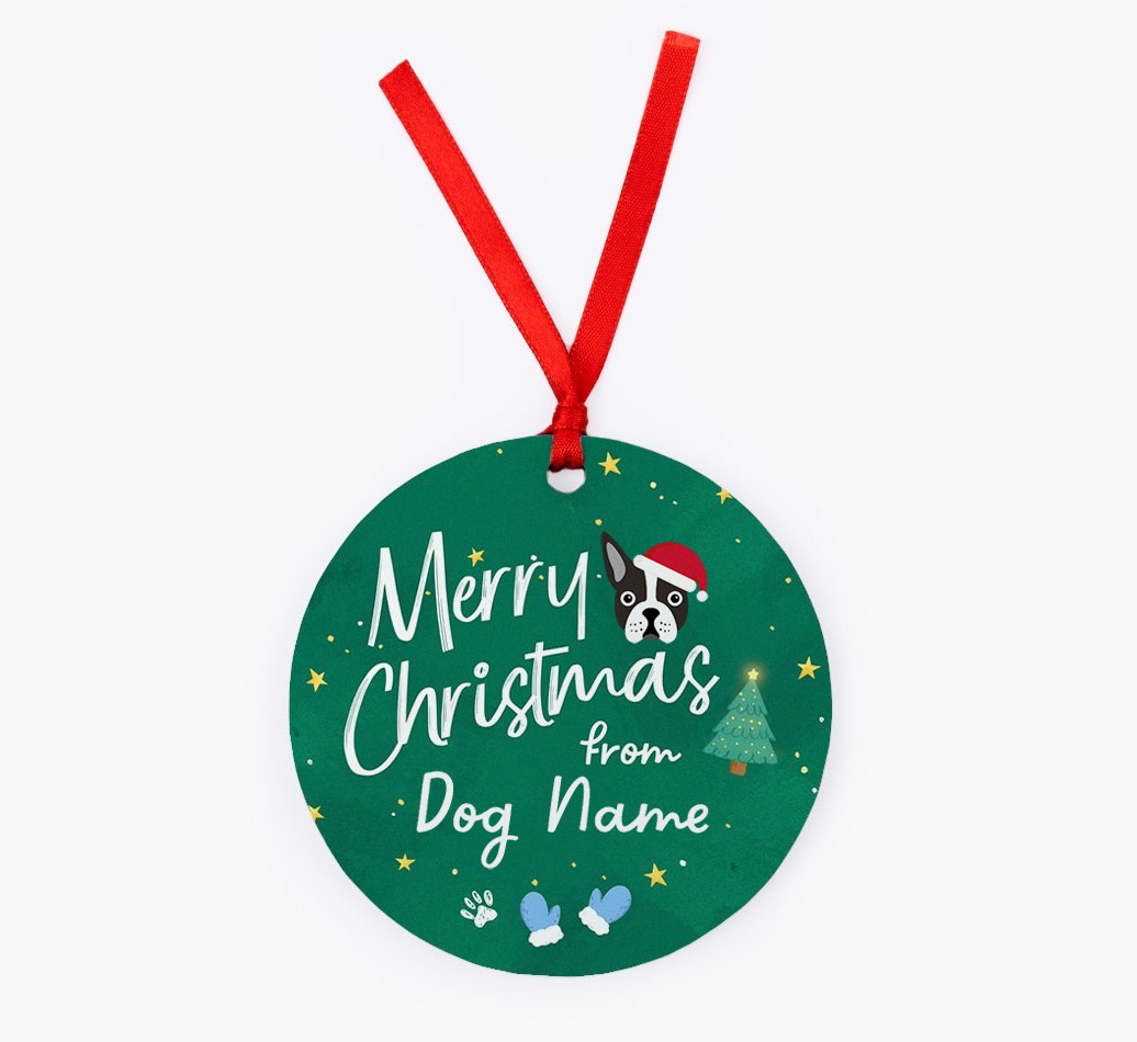 Merry Christmas: Personalized {breedFullName} Christmas Decoration
