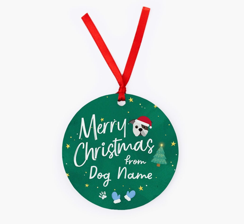 Merry Christmas: Personalized {breedFullName} Christmas Decoration