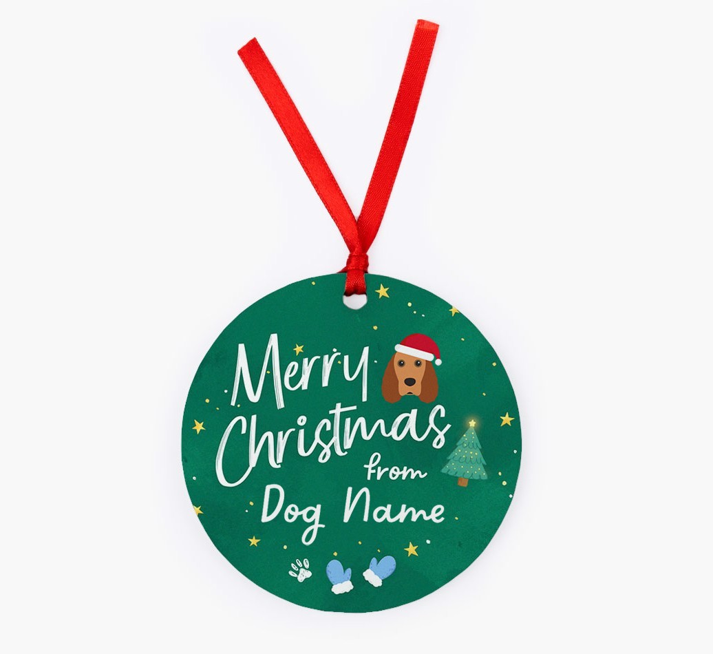 Merry Christmas: Personalized {breedFullName} Christmas Decoration