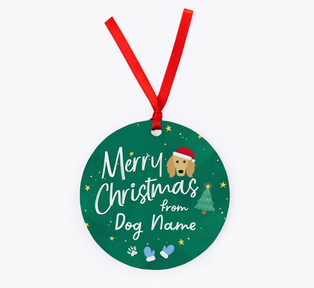 Merry Christmas: Personalized {breedFullName} Christmas Decoration