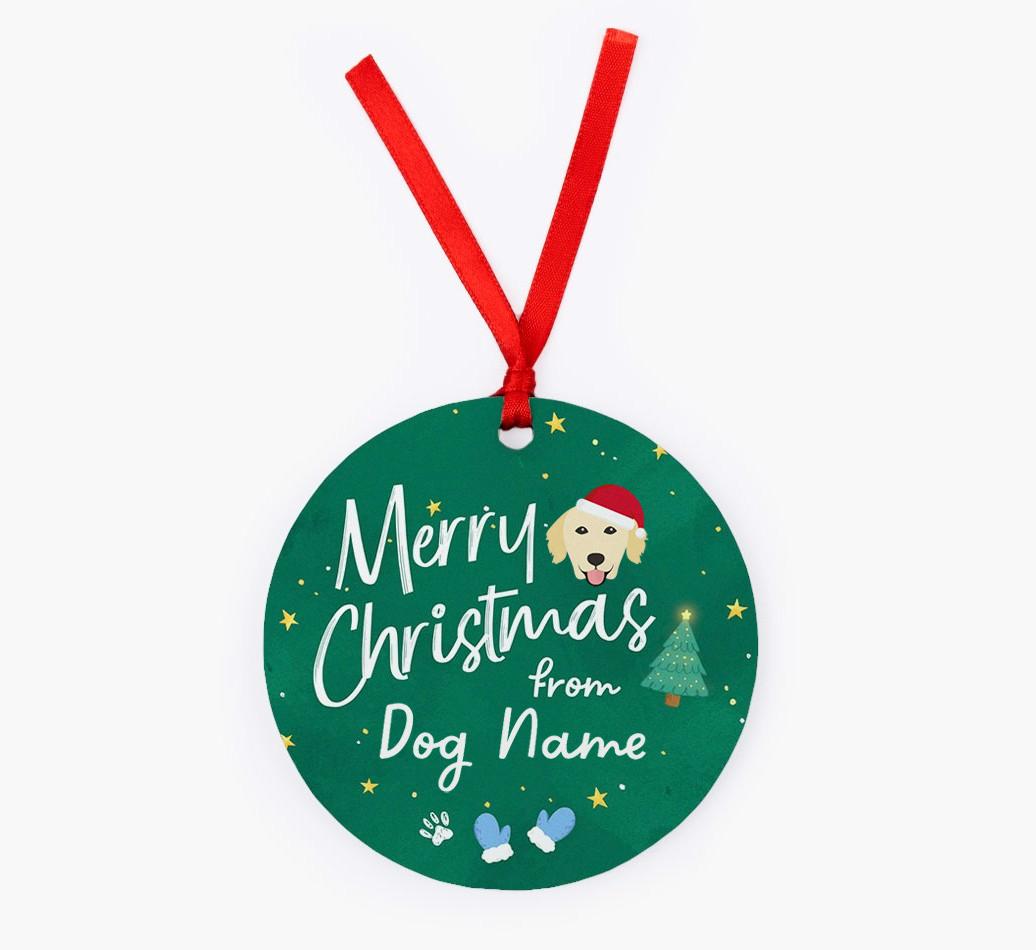 Merry Christmas: Personalized {breedFullName} Christmas Decoration
