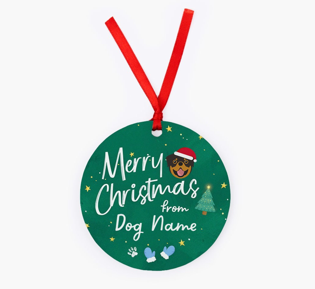 Merry Christmas: Personalized {breedFullName} Christmas Decoration