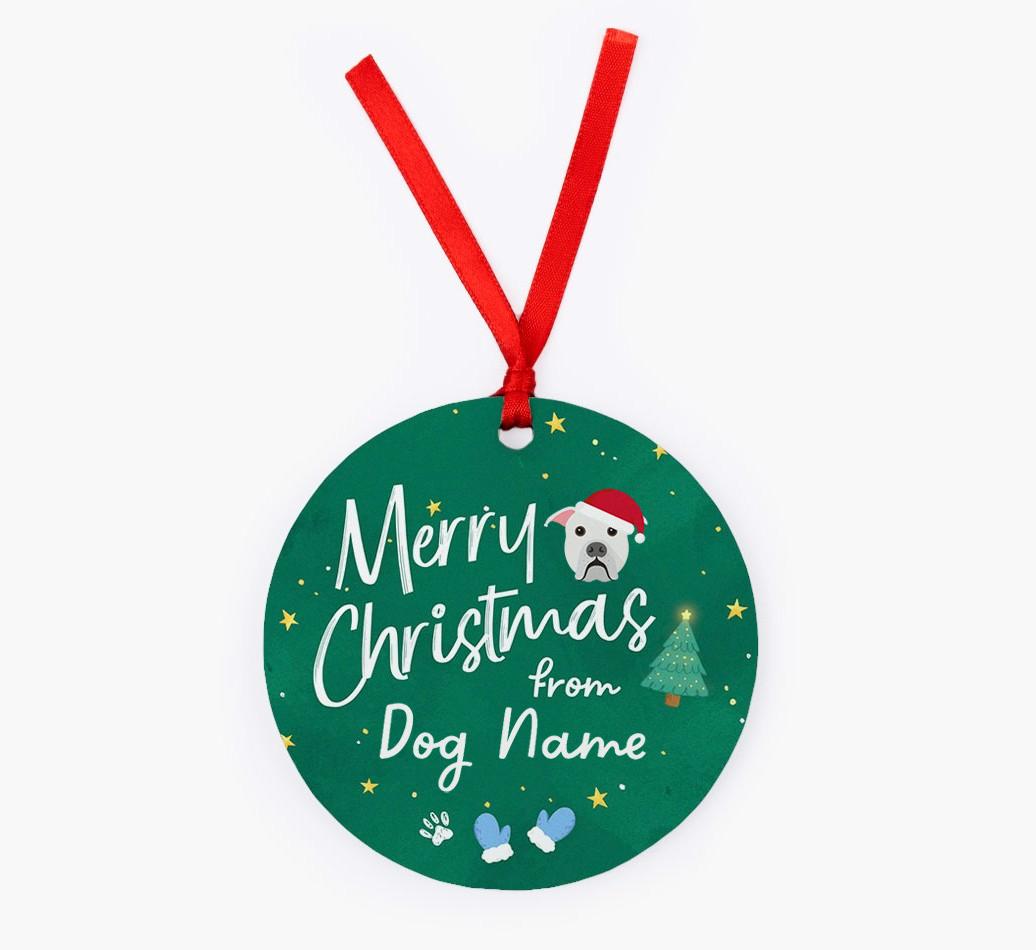 Merry Christmas: Personalized {breedFullName} Christmas Decoration