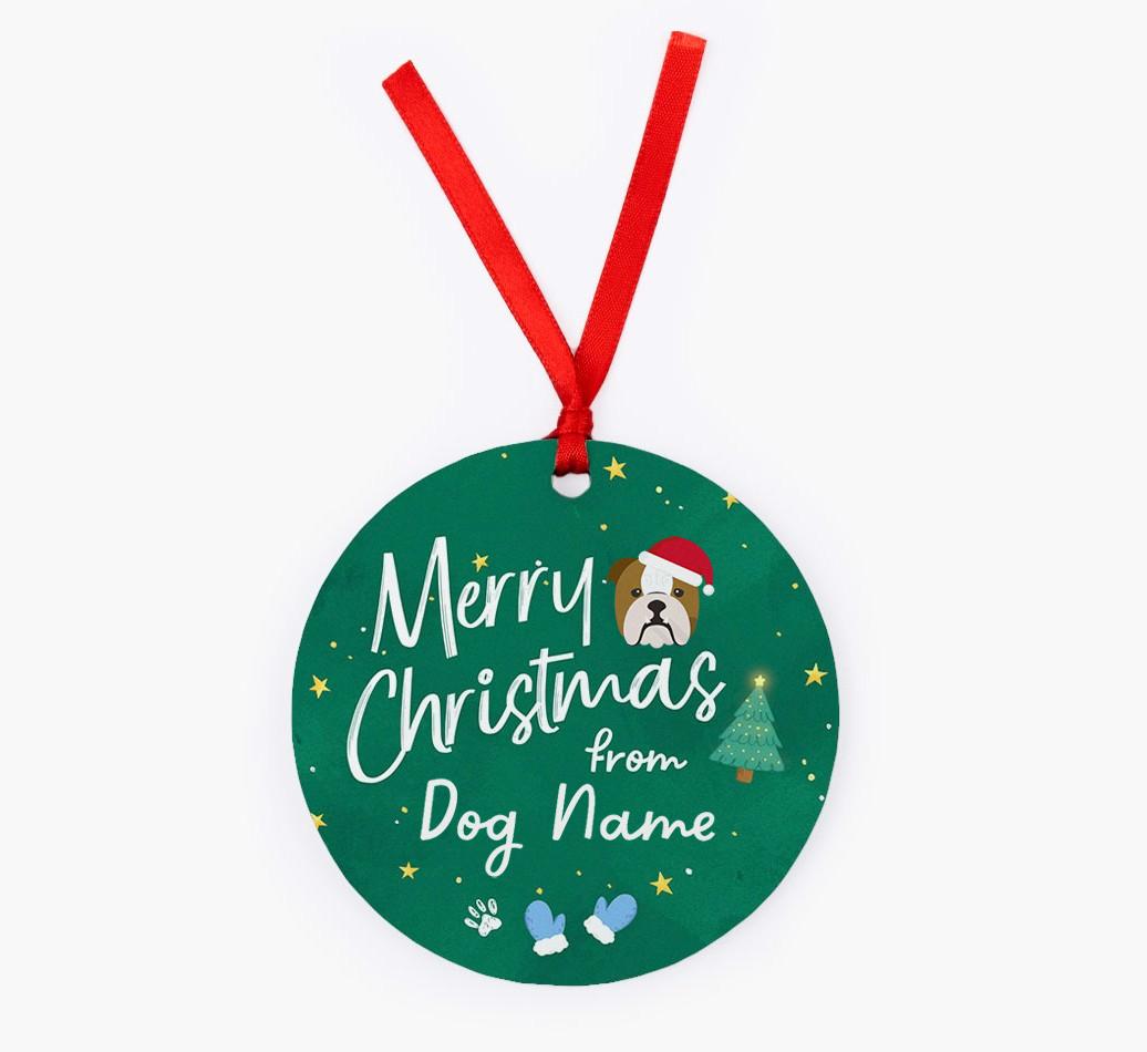 Merry Christmas: Personalized {breedFullName} Christmas Decoration