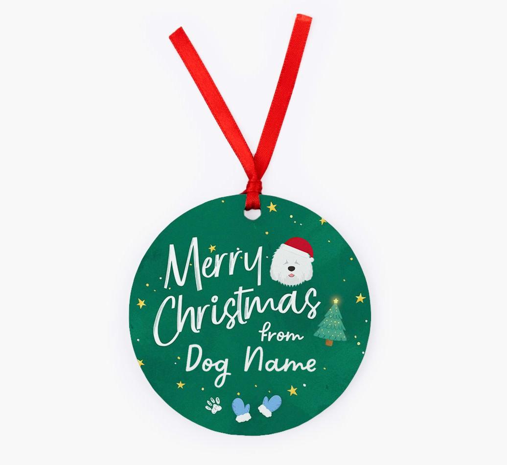 Merry Christmas: Personalized {breedFullName} Christmas Decoration