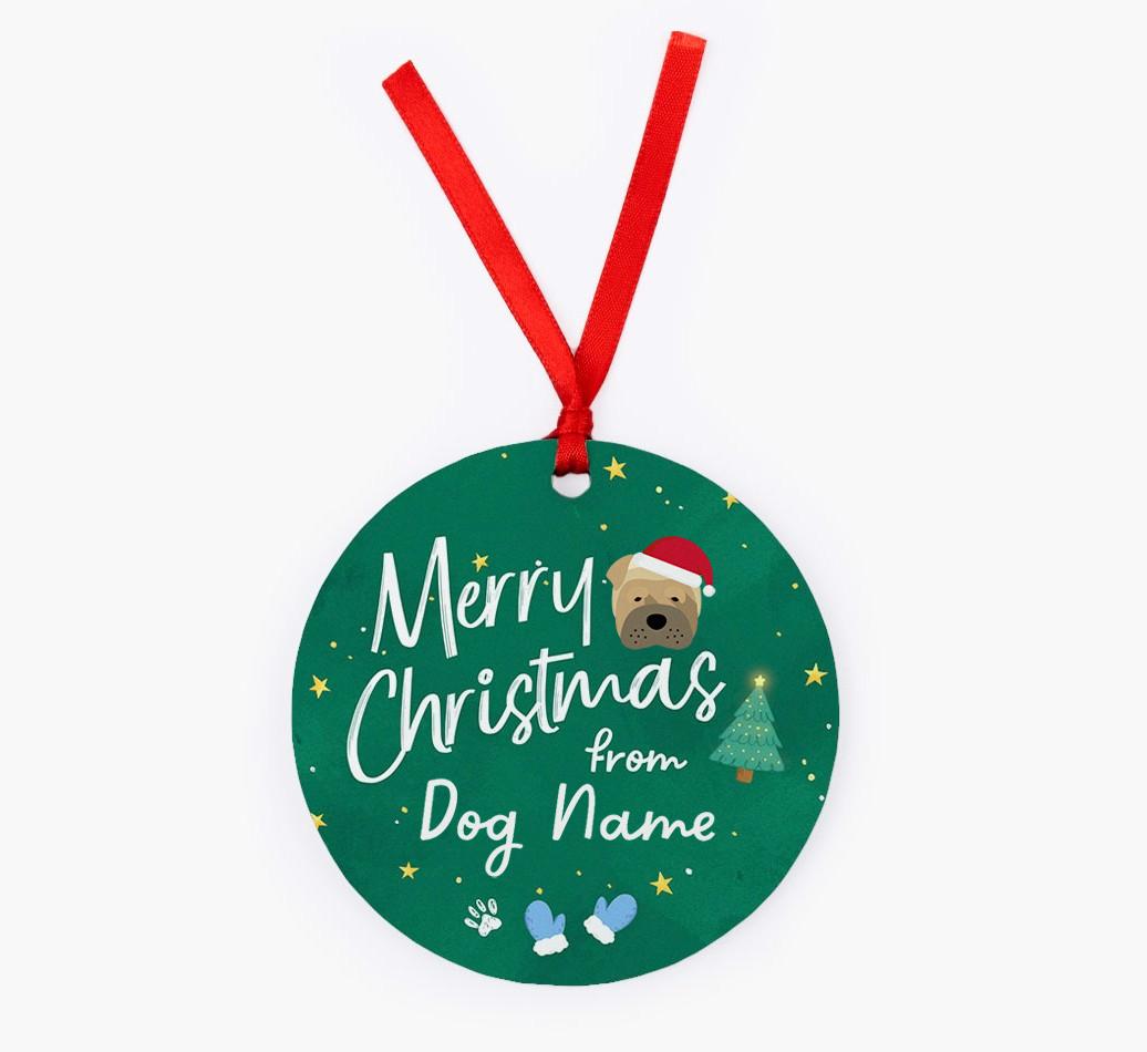 Merry Christmas: Personalized {breedFullName} Christmas Decoration
