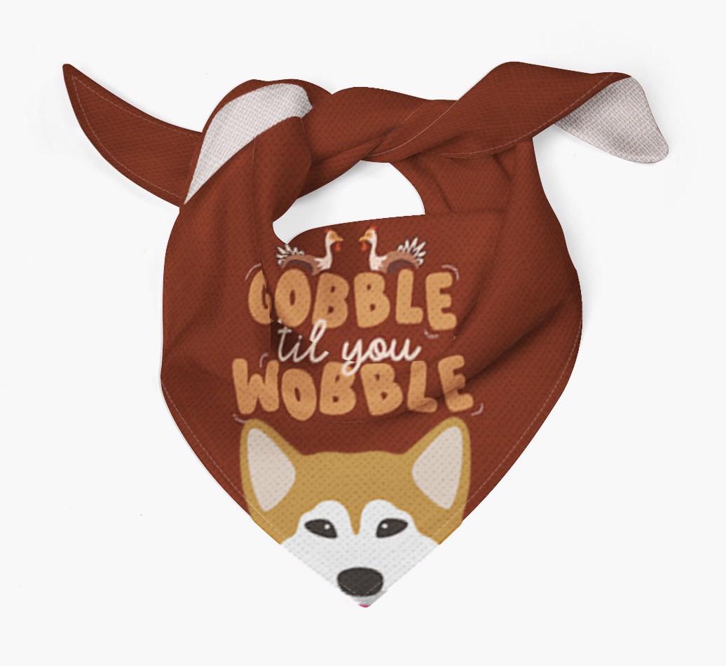 Gobble Til You Wobble: Personalized {breedFullName} Bandana