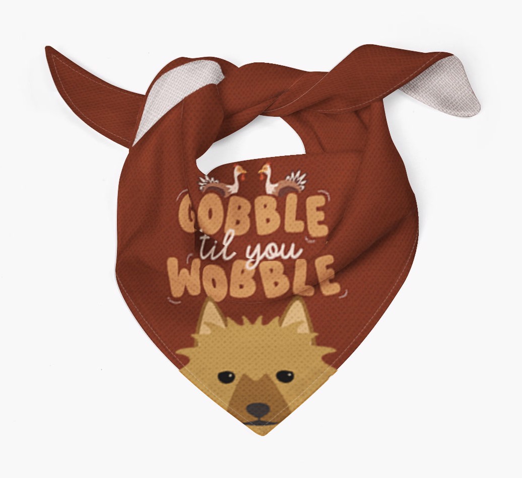 Gobble Til You Wobble: Personalized {breedFullName} Bandana