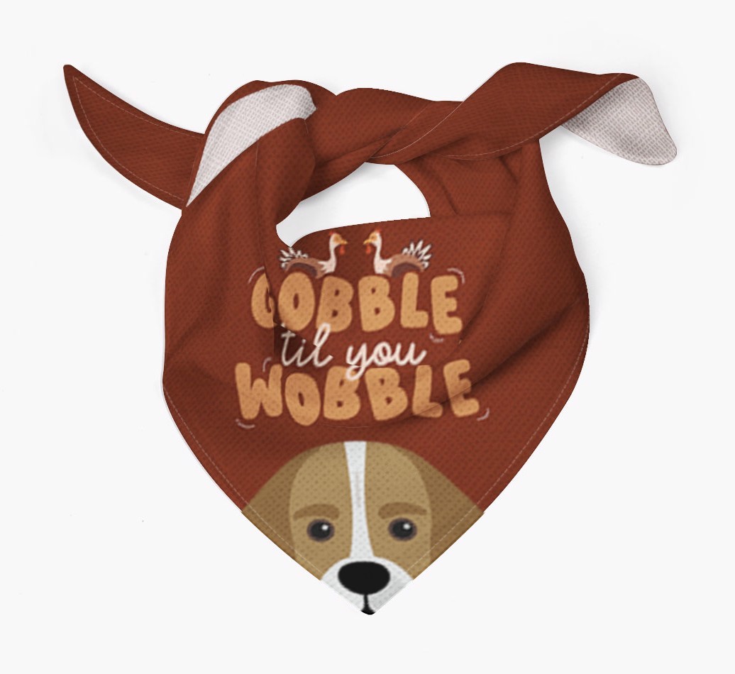 Gobble Til You Wobble: Personalized {breedFullName} Bandana