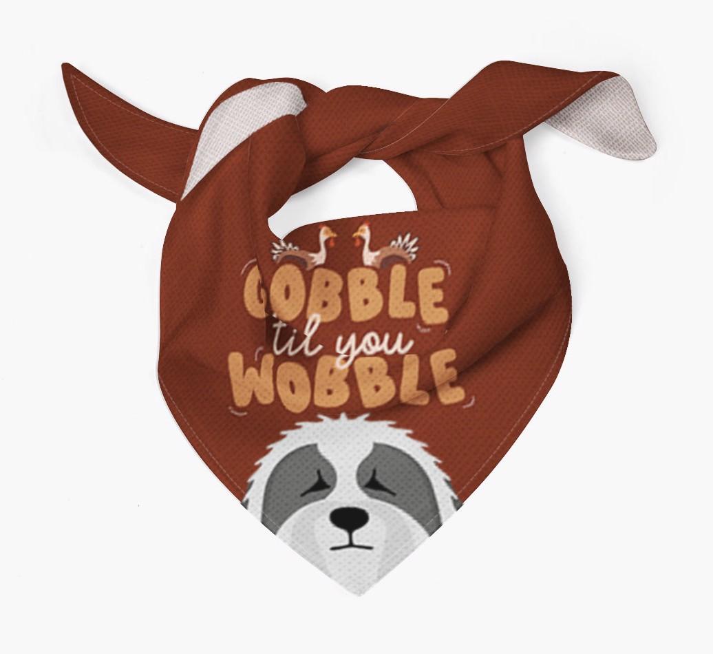 Gobble Til You Wobble: Personalized {breedFullName} Bandana