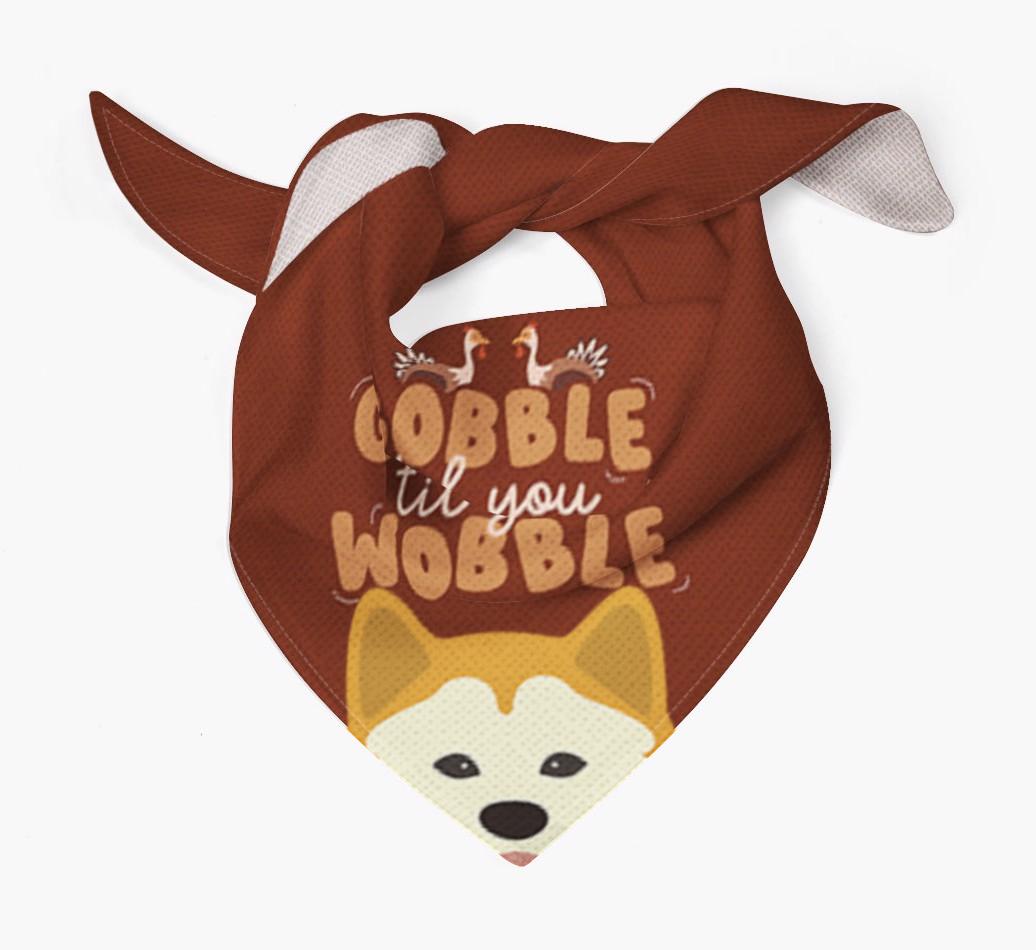 Gobble Til You Wobble: Personalized {breedFullName} Bandana