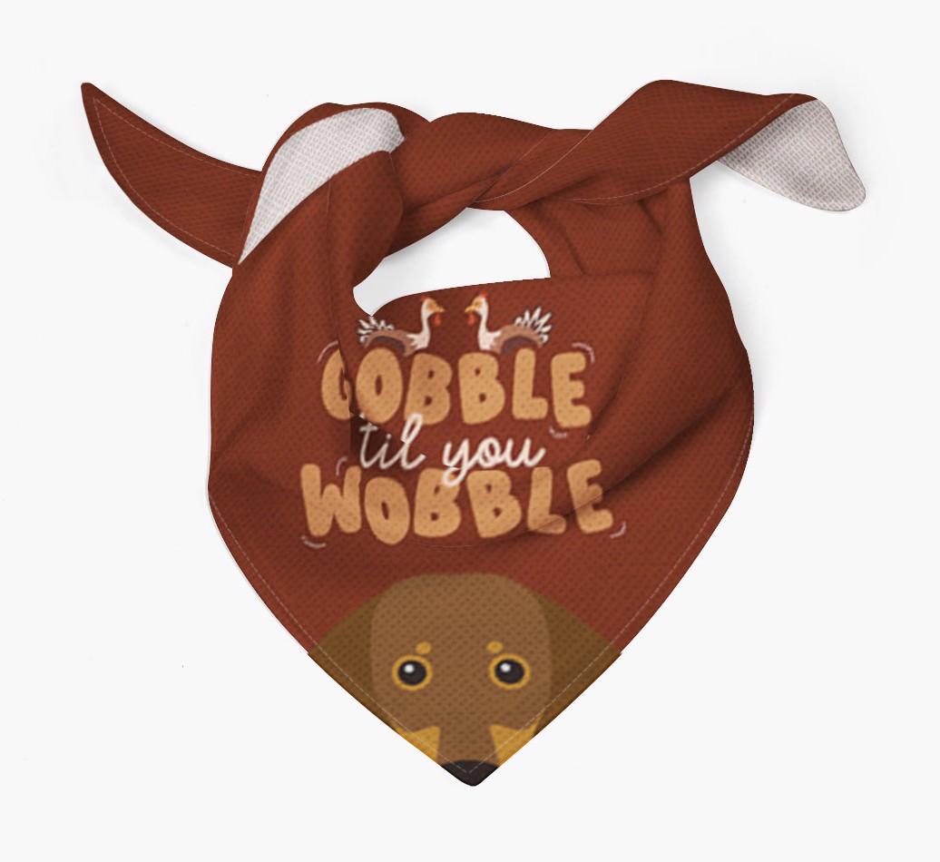 Gobble Til You Wobble: Personalized {breedFullName} Bandana