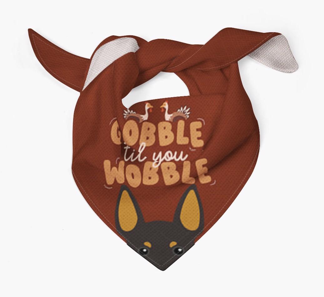 Gobble Til You Wobble: Personalized {breedFullName} Bandana