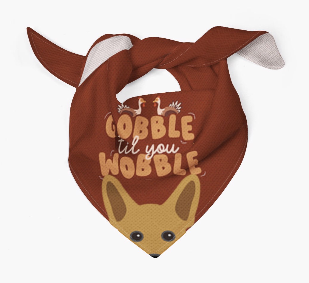 Gobble Til You Wobble: Personalized {breedFullName} Bandana