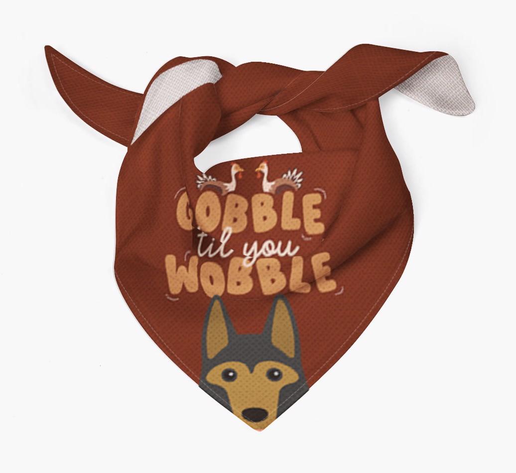 Gobble Til You Wobble: Personalized {breedFullName} Bandana