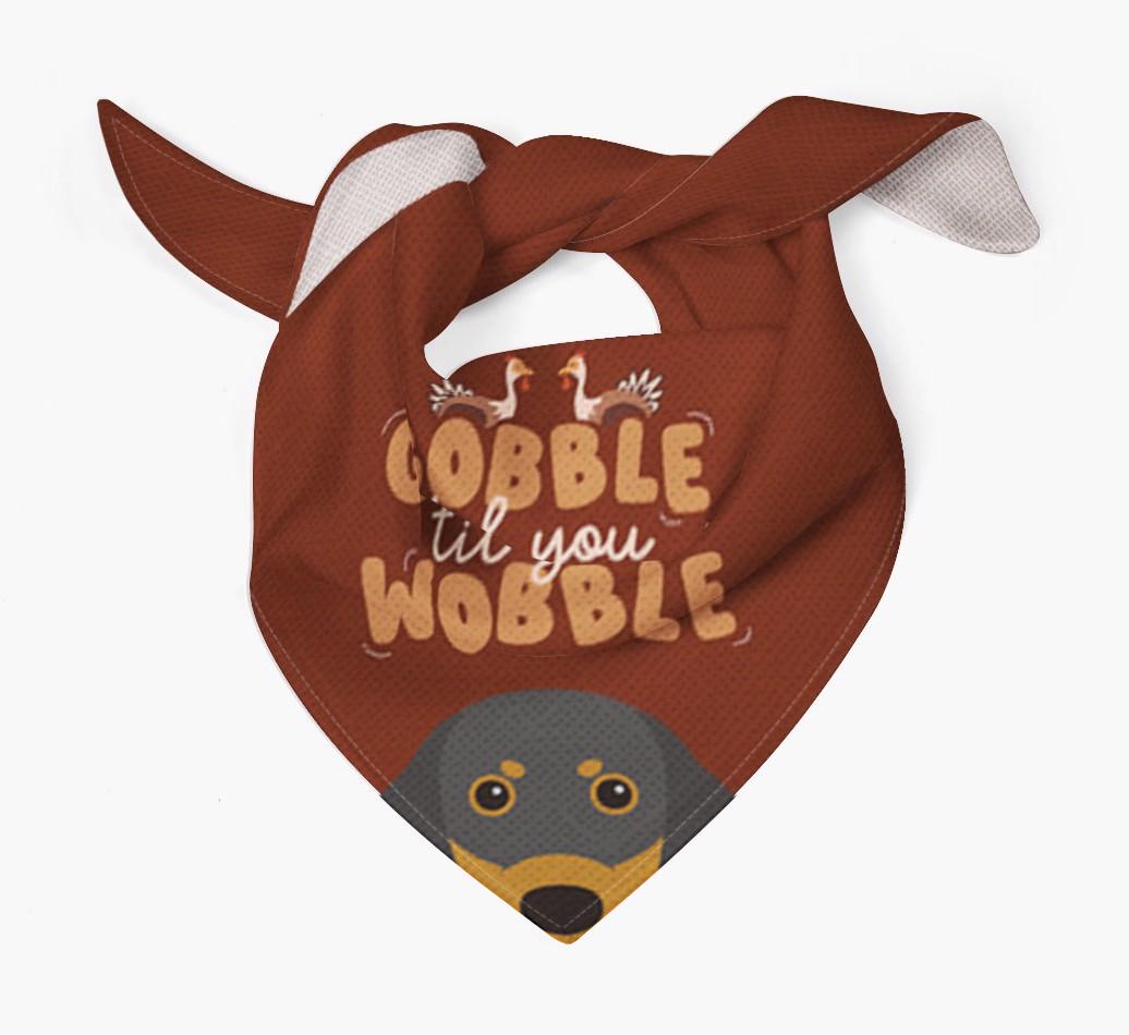 Gobble Til You Wobble: Personalized {breedFullName} Bandana