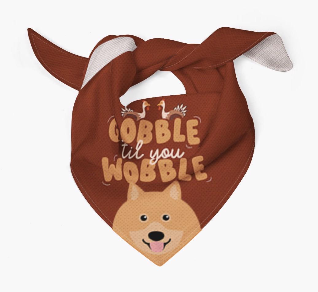 Gobble Til You Wobble: Personalized {breedFullName} Bandana