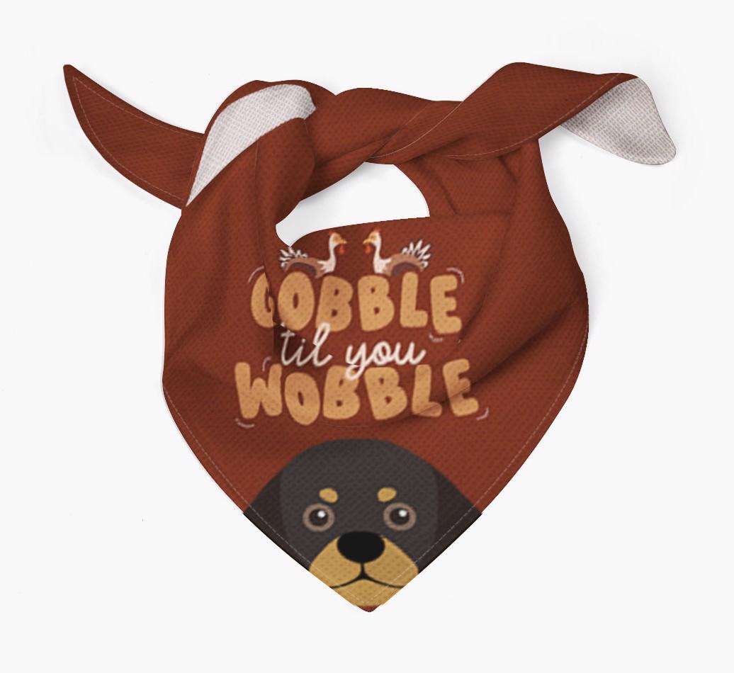 Gobble Til You Wobble: Personalized {breedFullName} Bandana