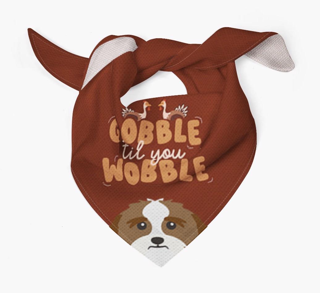 Gobble Til You Wobble: Personalized {breedFullName} Bandana