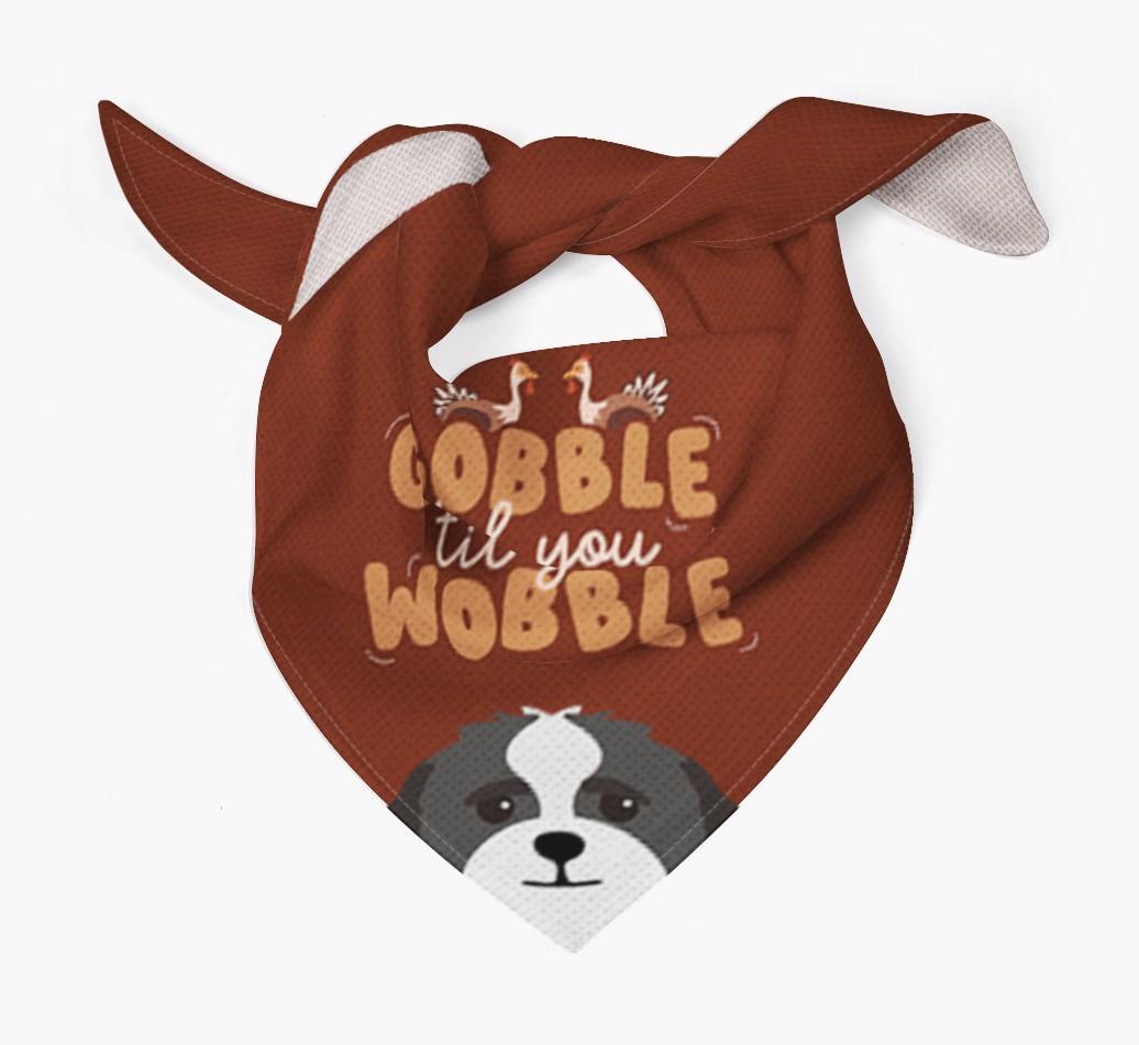 Gobble Til You Wobble: Personalized {breedFullName} Bandana