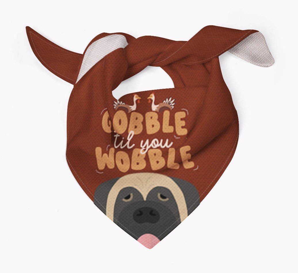 Gobble Til You Wobble: Personalized {breedFullName} Bandana