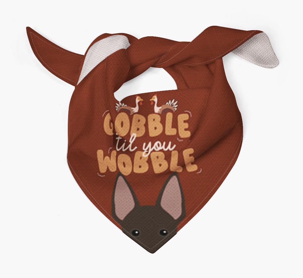 Gobble Til You Wobble: Personalized {breedFullName} Bandana