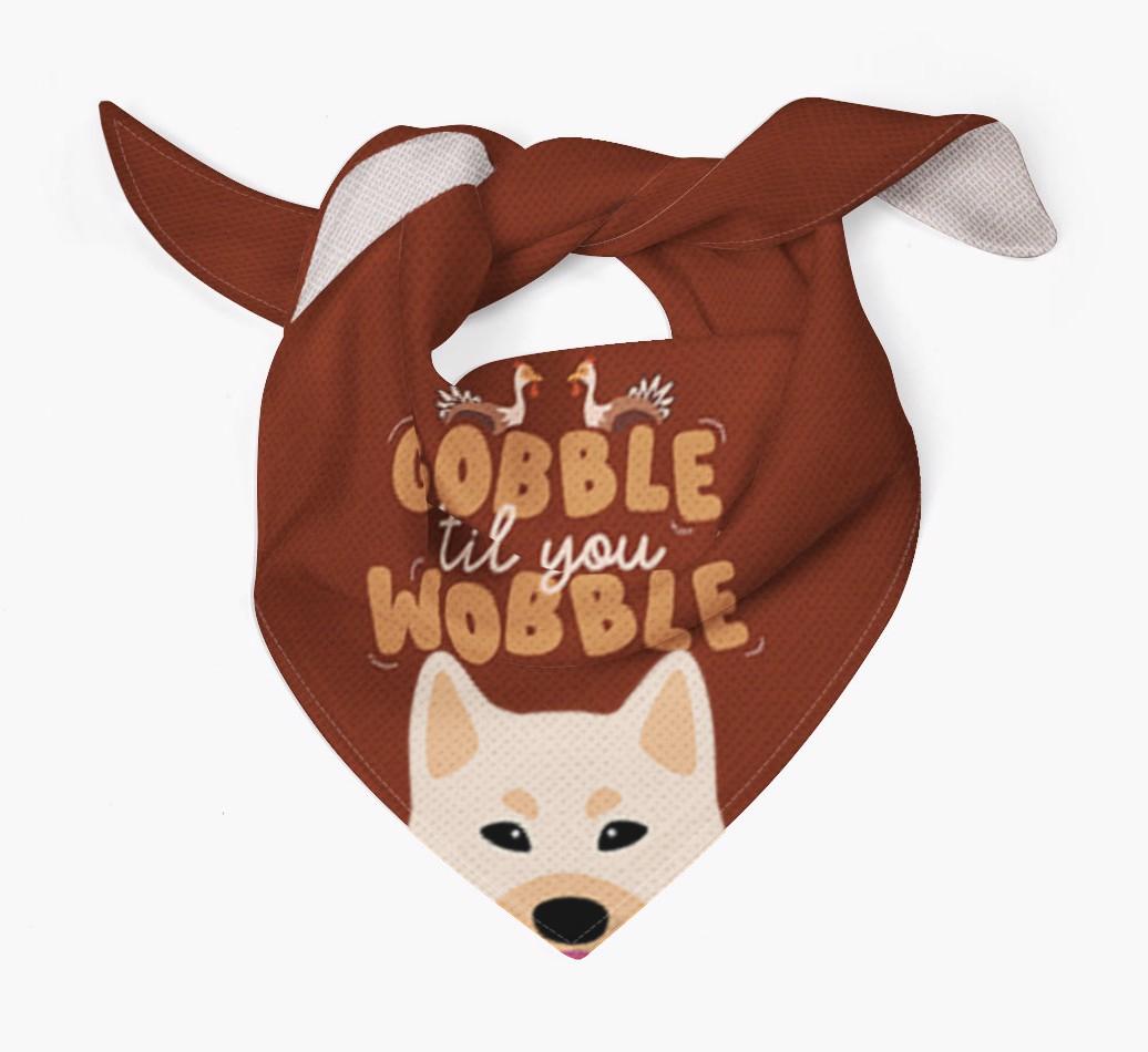 Gobble Til You Wobble: Personalized {breedFullName} Bandana