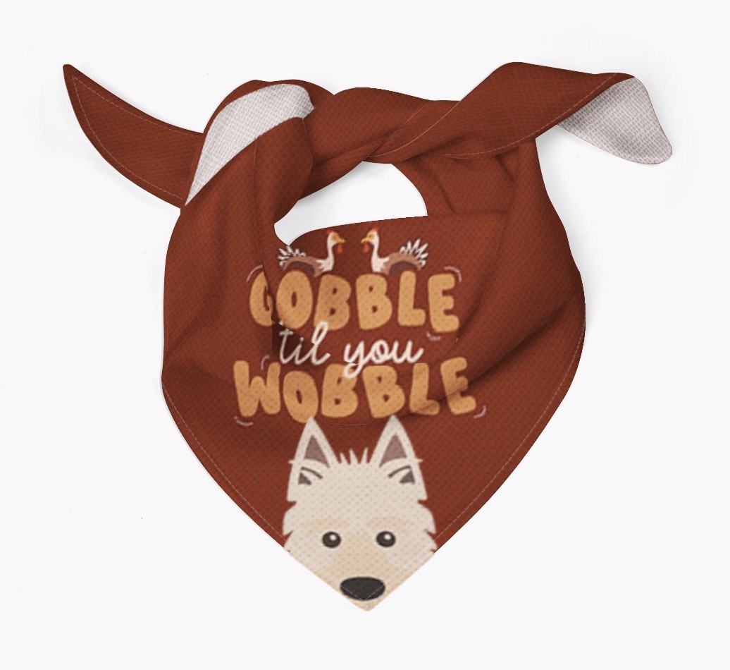 Gobble Til You Wobble: Personalized {breedFullName} Bandana