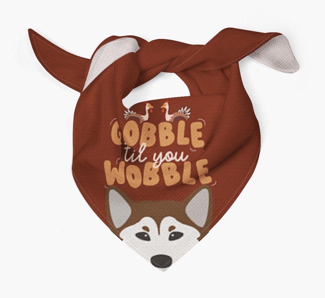 Gobble Til You Wobble: Personalized {breedFullName} Bandana