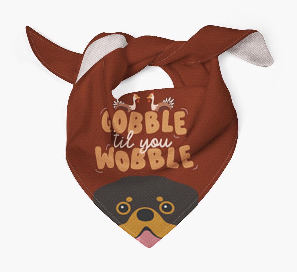 Gobble Til You Wobble: Personalized {breedFullName} Bandana