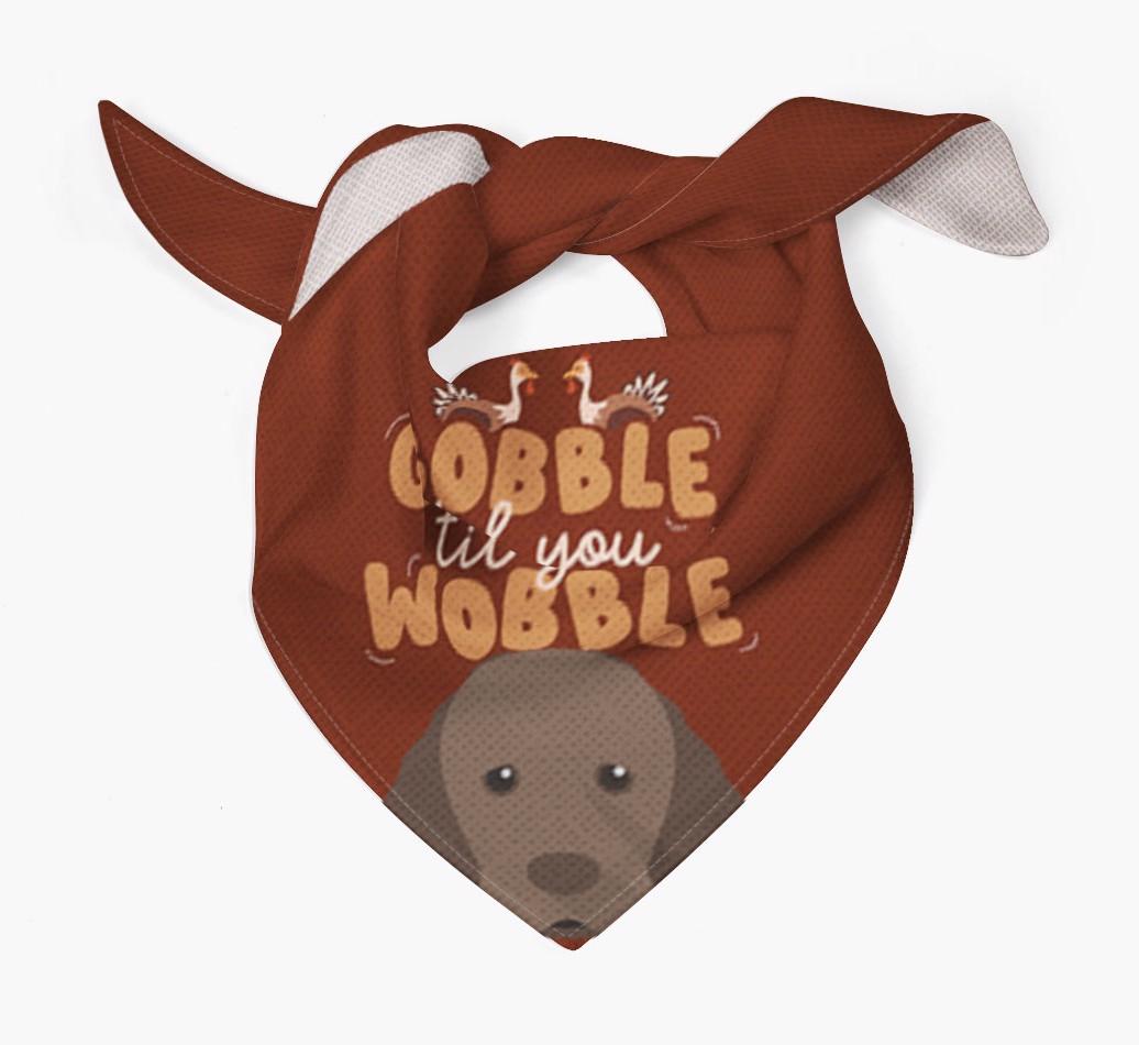 Gobble Til You Wobble: Personalized {breedFullName} Bandana