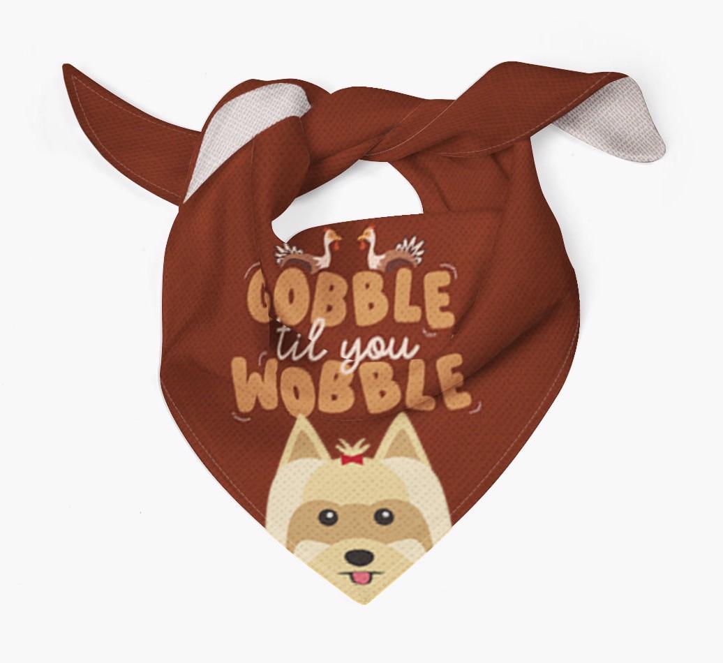 Gobble Til You Wobble: Personalized {breedFullName} Bandana