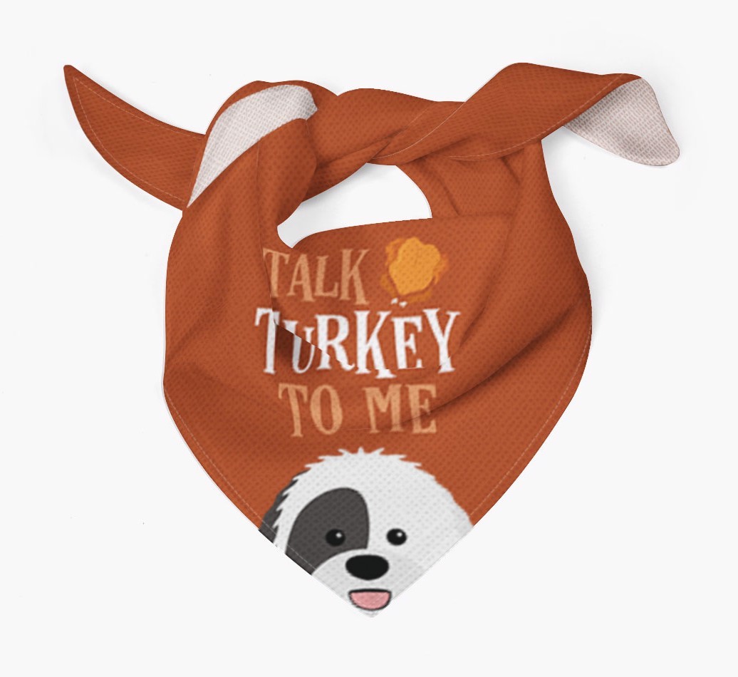 Talk Turkey To Me: Personalized {breedFullName} Bandana